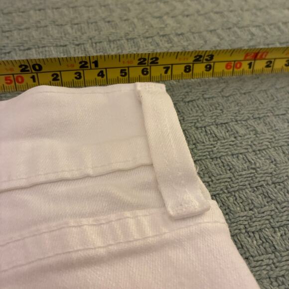 NYDJ 22W Capri Cropped Jeans White Denim - Picture 4 of 9